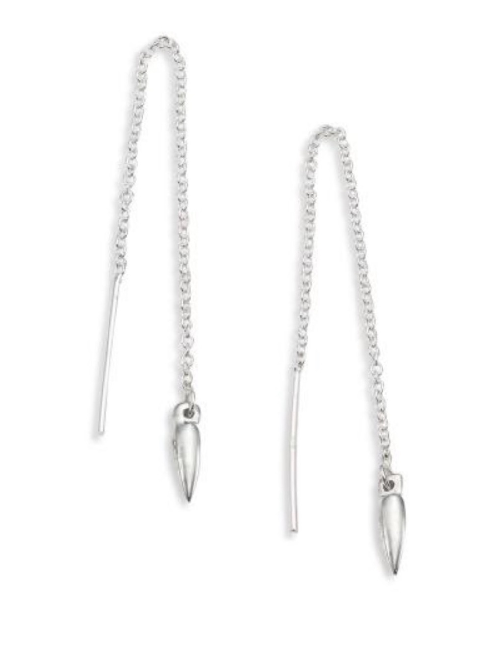 Pamela Love Sterling Silver Threader Spike Drop Earrings